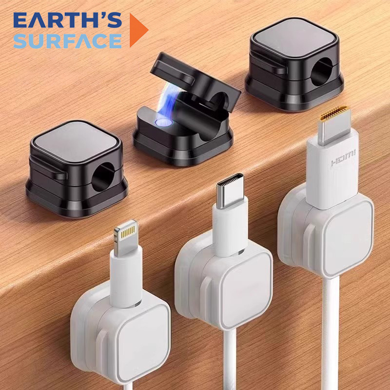 Desk Cable Clip - Organizador de Cables Magnético, Soporte Adhesivo