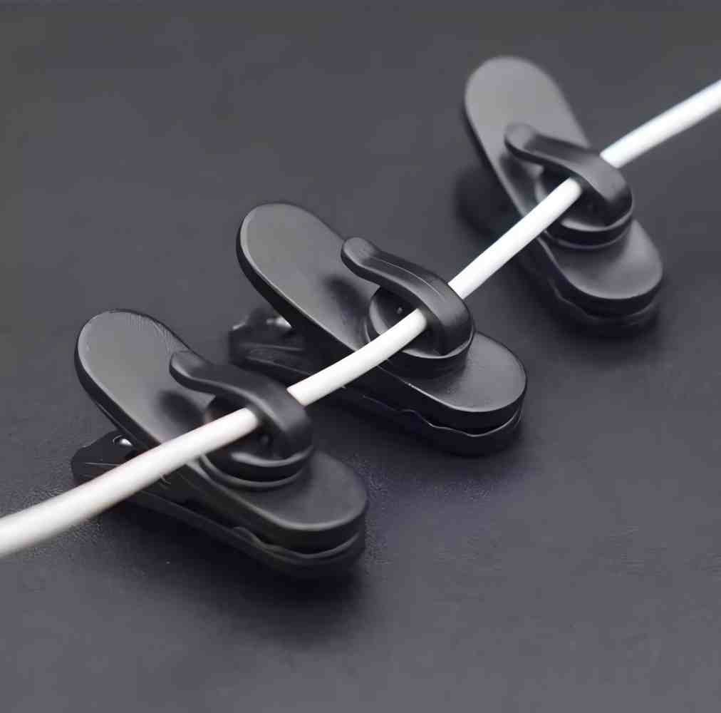 10 clips giratorios para cable - Desk Cable Clip reseña y precio