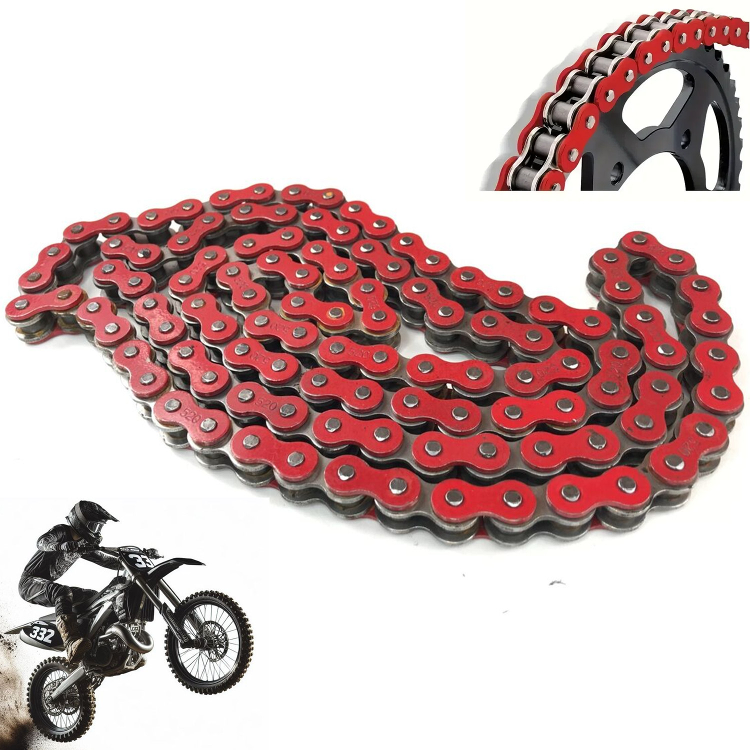 Cadena de motocicleta 520 de 1 - Moto Tech Accessories & Workshop reseña y precio
