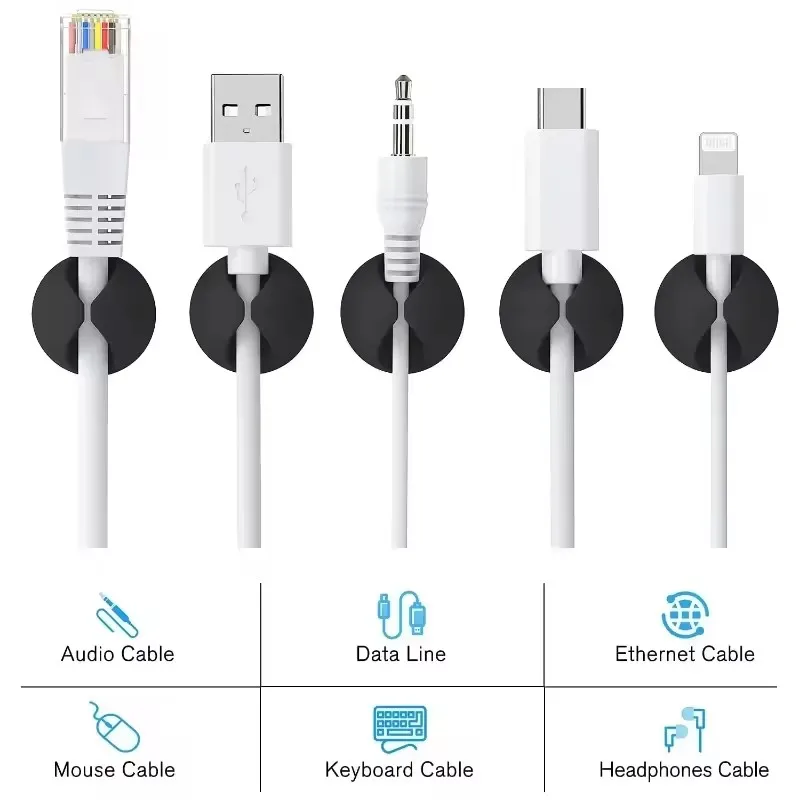 Organizador enrollador de Clip - Desk Cable Clip reseña y precio
