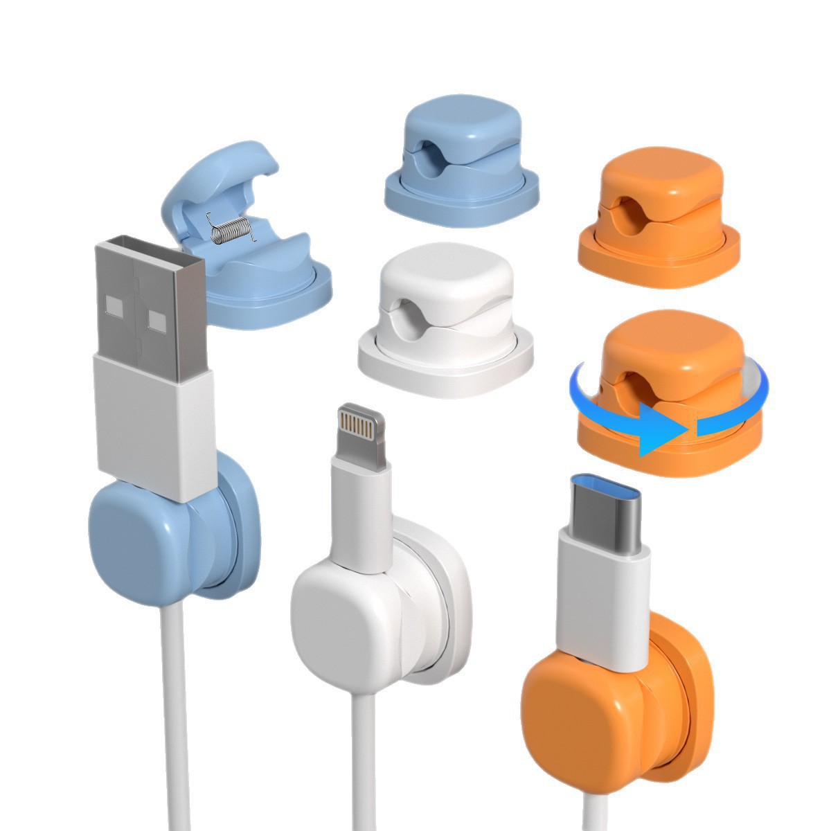 Organizador de Cables Giratori - Desk Cable Clip reseña y precio