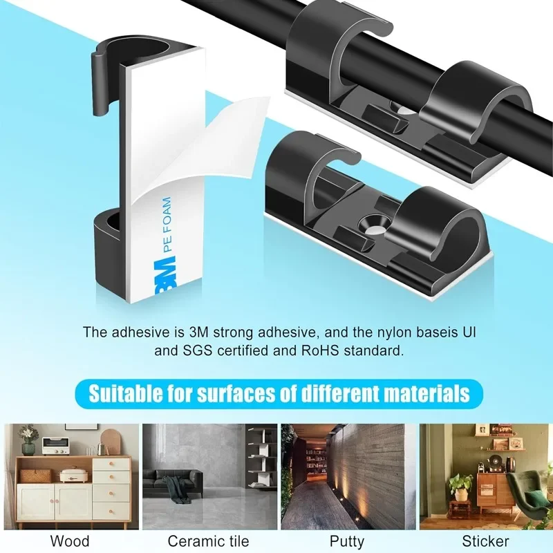 Soporte para Cables, Clips Adh - Desk Cable Clip reseña y precio