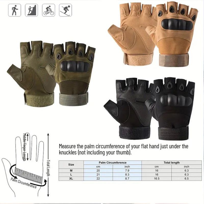 1 par de guantes tácticos sin  - Tech Wear Accessories reseña y precio