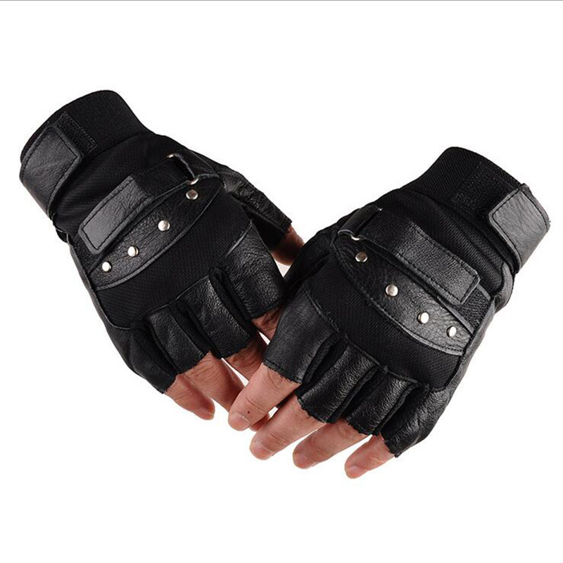 Guantes de cuero de medio dedo - Tech Wear Accessories reseña y precio