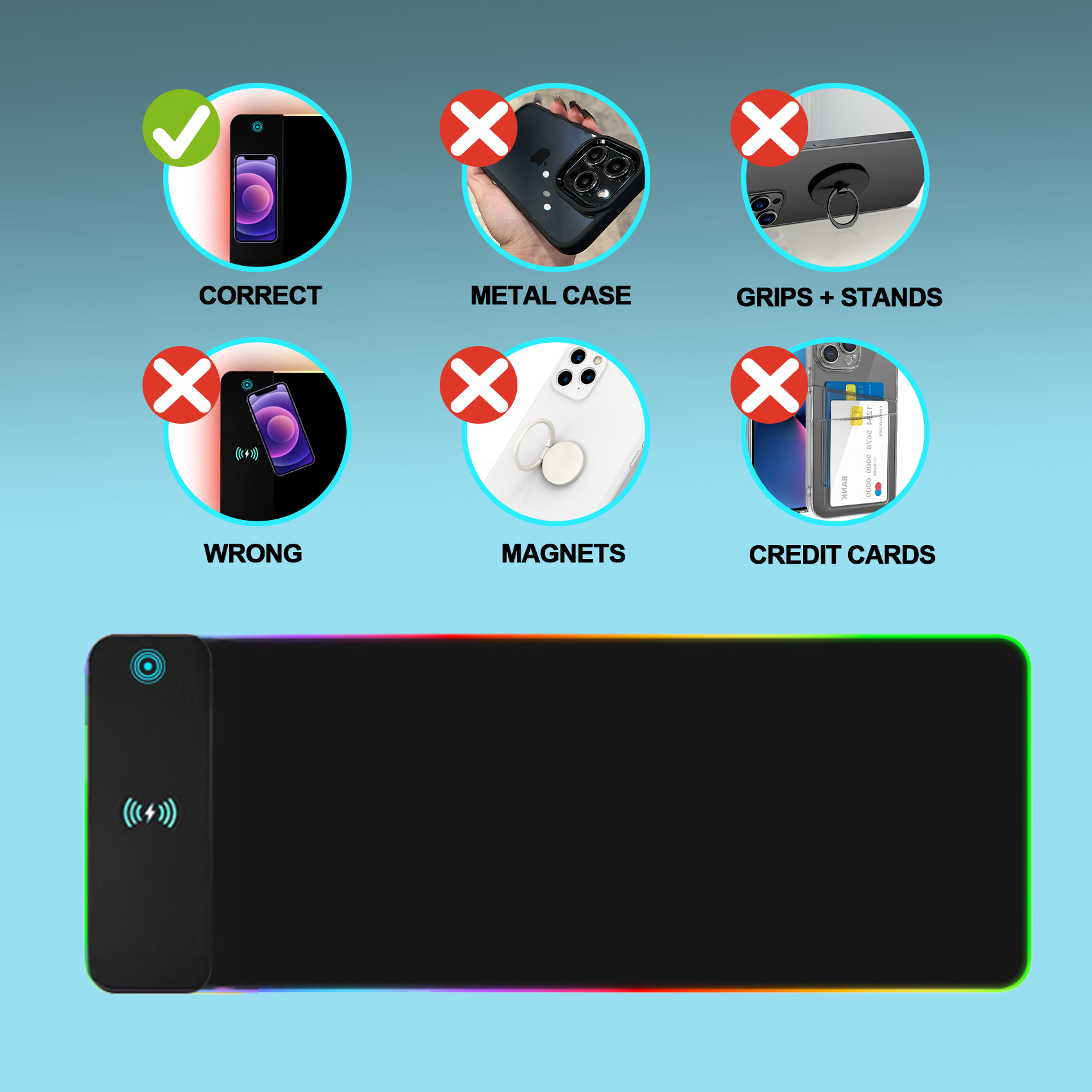 Alfombrilla de ratón para jueg - Mouse Charging Pad reseña y precio